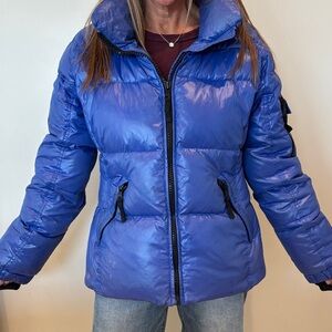 SAM. Shiny Blue Puffer Jacket